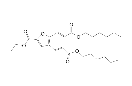 4,5-Bis-((E)-2-hexyloxycarbonyl-vinyl)-furan-2-carboxylic acid ethyl ester