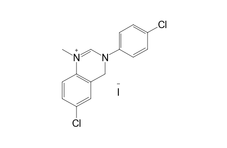 6-chloro-3-(p-chlorophenyl)-3,4-dihydro-1-methylquinazolinium iodide