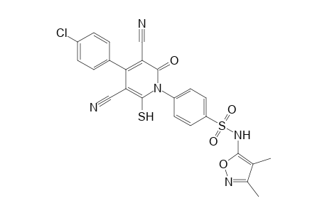 4-[3,5-Dicyano-6-mercapto-4-(4-chlorophenyl)-2-oxopyridin-1(2H)-yl]-N-(3,4-dimethylisoxazol-5-yl)benzenesulfonamide