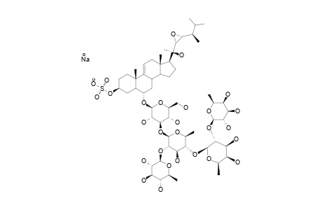 NOVAEGUINOSIDE_I;SODIUM_(20-R,22-R,23-S,24-S)-6-ALPHA-O-{BETA-D-FUCOPYRANOSYL-(1->2)-BETA-D-FUCOPYRANOSYL-(1->4)-[BETA-D-QUINOVOPYRANOSYL-(1->2)]-B