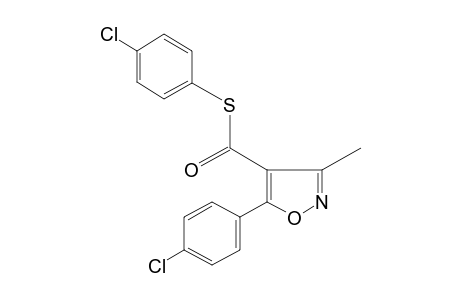 5-(p-chlorophenyl)-3-methyl-4-isoxazolecarbothioic acid, S-(p-chlorophenyl)ester