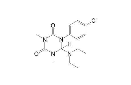 1-(p-chlorophenyl)-6-(diethylamino)dihydro-3,5-dimethyl-s-triazine-2,4(1H,3H)-dione