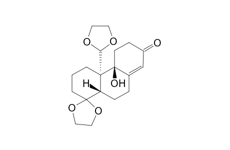 trans-2-(1,3-Dioxolan-2-yl)-1-hydroxytricyclo[8.4.0.0(2,7)]tetradec-10-en-12-one 6,6-Ethylidene Acetal isomer