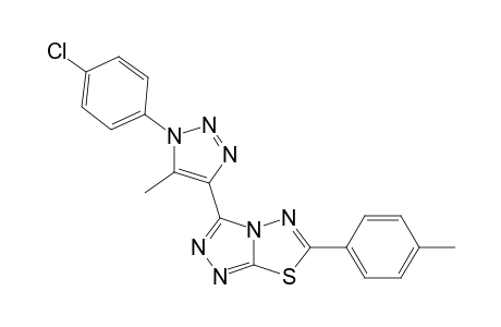 6-(4-METHYLPHENYL)-3-(1-PARA-CHLOROPHENYL-5-METHYL-1,2,3-TRIAZOL-4-YL)-S-TRIAZOLO-[3,4-B]-1,3,4-THIADIAZOLE