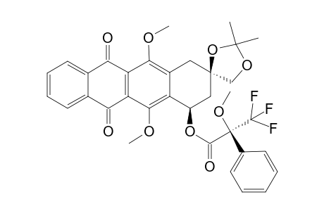 7-[(.alpha.-Methoxy,.alpha.-trifluoromethyl..alpha.-phenyl)methylox]-9-hydroxy-9,1'-[(isopropylidene)dioxymethyl]-6,11-dimethoxy-7,8,9,10-tetrahydronaphthacene-5,12-dione