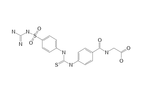 2-(4-(3-(4-(N-carbamimidoylsulfamoyl)phenyl)thioureido)benzamido)acetic acid