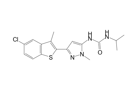 1-[3-(5-chloro-3-methylbezo[b]thien-2-yl)-1-methylpyrazol-5-yl]-3-isopropylurea