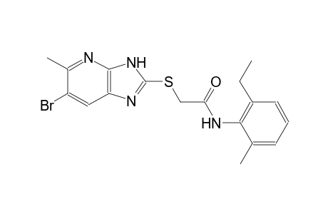 2-[(6-bromo-5-methyl-3H-imidazo[4,5-b]pyridin-2-yl)sulfanyl]-N-(2-ethyl-6-methylphenyl)acetamide