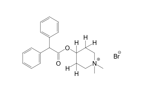 1,1-dimethyl-4-hydroxypiperidinium bromide, diphenylacetate