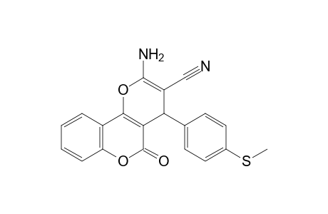 4H,5H-pyrano[3,2-c][1]benzopyran-3-carbonitrile, 2-amino-4-[4-(methylthio)phenyl]-5-oxo-