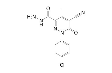 1-(4-Chlorophenyl)-5-cyano-4-methyl-6-oxidanylidene-pyridazine-3-carbohydrazide