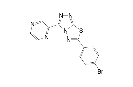 [1,2,4]Triazolo[3,4-b][1,3,4]thiadiazole, 6-(4-bromophenyl)-3-(2-pyrazinyl)-