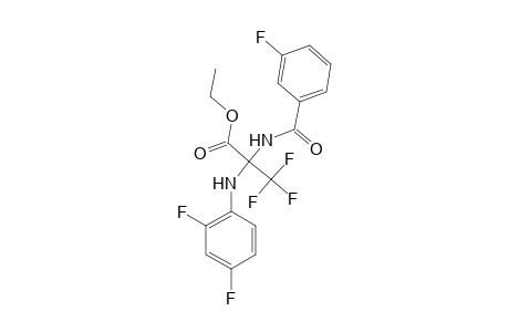 Ethyl 2-(2,4-difluoroanilino)-3,3,3-trifluoro-2-(3-fluorobenzamido)propionate