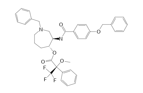 (+)-N-[(3-R,4-R)-HEXAHYDRO-4-HYDROXY-1-(PHENYLMETHYL)-1-H-AZEPIN-3-YL]-4-(PHENYLMETHOXY)-BENZAMIDE_MOSHER'S_ESTER;MINOR_ISOMER