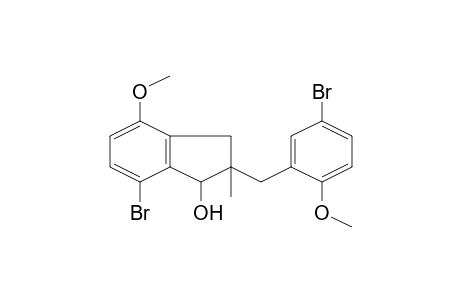 7-Bromo-2-(5-bromo-2-methoxybenzyl)-4-methoxy-2-methylindan-1-ol