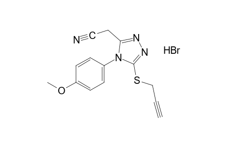 4-(p-methoxyphenyl)-5-[(2-propynyl)thio]-4H-1,2,4-triazole-3-acetonitrile, monohydrobromide