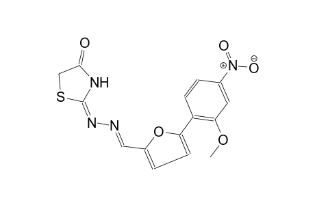 5-(2-methoxy-4-nitrophenyl)-2-furaldehyde [(2E)-4-oxo-1,3-thiazolidin-2-ylidene]hydrazone