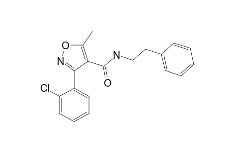 3-(o-chlorophenyl)-5-methyl-N-phenethyl-4-isoxazolecarboxamide