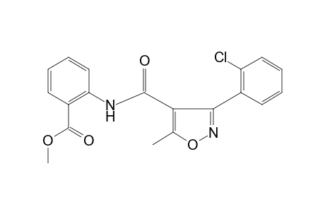 N-{[3-(o-chlorophenyl)-5-methyl-4-isoxazolyl]carbonyl}anthranilic acid, methyl ester