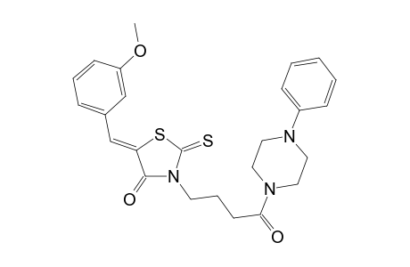 4-thiazolidinone, 5-[(3-methoxyphenyl)methylene]-3-[4-oxo-4-(4-phenyl-1-piperazinyl)butyl]-2-thioxo-, (5Z)-