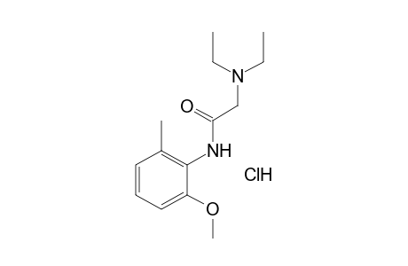 2-(diethylamino)-6'-methyl-o-acetanisidide, hydrochloride