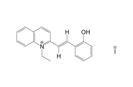 trans-1-ethyl-2-(o-hydroxystyryl)quinolinium iodide