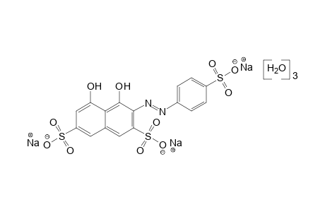 4,5-dihydroxy-3-[(p-sulfophenyl)azo]-2,7-naphthalenedisulfonic acid, trisodium salt, trihydrate