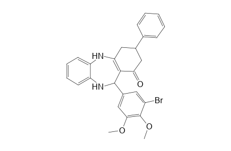 11-(3-Bromo-4,5-dimethoxyphenyl)-3-phenyl-2,3,4,5,10,11-hexahydro-1H-dibenzo[b,e][1,4]diazepin-1-one
