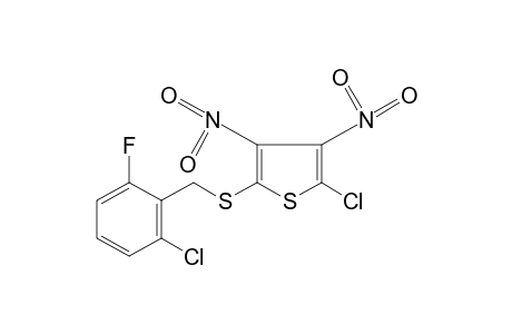 2-chloro-5-[(2-chloro-6-fluorobenzyl)thio]-3,4-dinitrothiophene