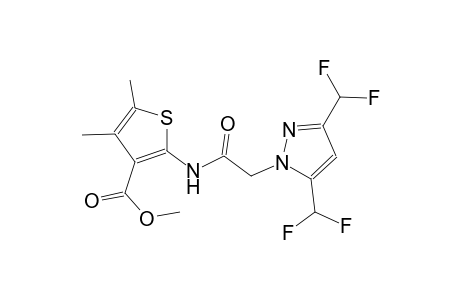 methyl 2-({[3,5-bis(difluoromethyl)-1H-pyrazol-1-yl]acetyl}amino)-4,5-dimethyl-3-thiophenecarboxylate