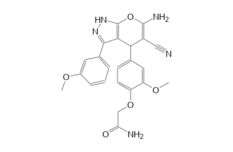 2-{4-[6-amino-5-cyano-3-(3-methoxyphenyl)-1,4-dihydropyrano[2,3-c]pyrazol-4-yl]-2-methoxyphenoxy}acetamide