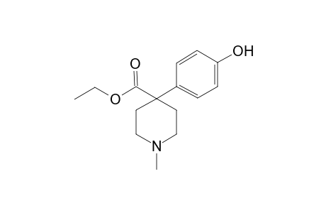 4-(4-hydroxyphenyl)-1-methyl-4-piperidinecarboxylic acid ethyl ester