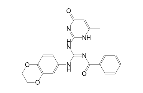 N-(2,3-dihydro-1,4-benzodioxin-6-yl)-N'-(6-methyl-4-oxo-1,4-dihydro-2-pyrimidinyl)-N''-[(E)-oxo(phenyl)methyl]guanidine