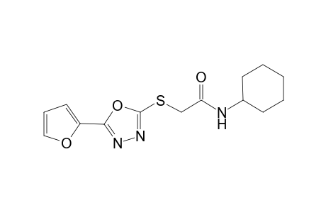 N-Cyclohexyl-2-([5-(2-furyl)-1,3,4-oxadiazol-2-yl]sulfanyl)acetamide