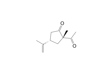 (2S,4S)-2-acetyl-2-methyl-4-(1-methylethenyl)-1-cyclopentanone