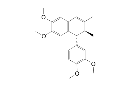 (-)-cyclogalgravin;(7'R,8'S)-3',4',4,5-tetramethoxy-2,7'-cyclolignan-7-ene