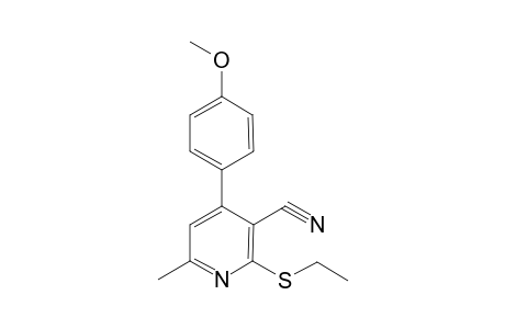 2-(ethylthio)-4-(p-methoxyphenyl)-6-methylnicotinonitrile
