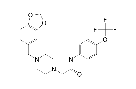 2-(4-piperonylpiperazino)-N-[4-(trifluoromethoxy)phenyl]acetamide