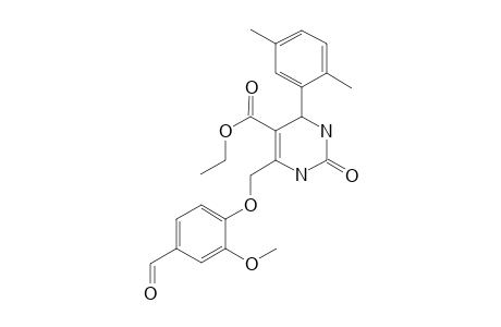 5-Pyrimidinecarboxylic acid, 4-(2,5-dimethylphenyl)-6-[(4-formyl-2-methoxyphenoxy)methyl]-1,2,3,4-tetrahydro-2-oxo-, ethyl ester