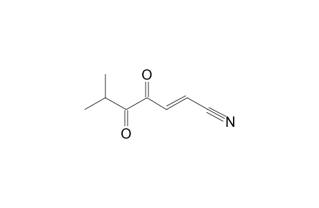 (E)-6-Methyl-4,5-dioxo-hept-2-ene-nitrile