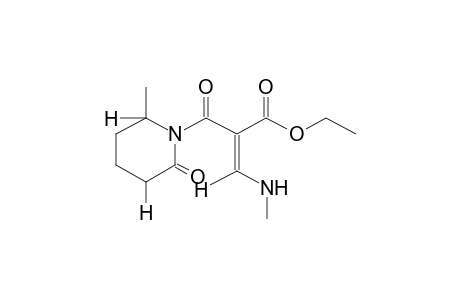 1-{[2'-(N-Methylamino)-1'-(ethoxycarbonyl)ethenyl]carbonyl}-2-oxo-6-methylpiperidine