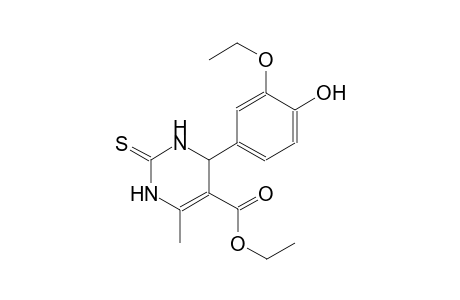 ethyl 4-(3-ethoxy-4-hydroxyphenyl)-6-methyl-2-thioxo-1,2,3,4-tetrahydro-5-pyrimidinecarboxylate