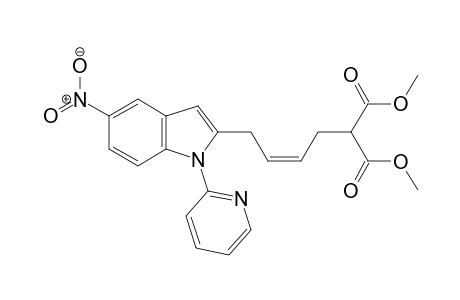 (Z)-Dimethyl 2-{4-[5-nitro-1-(pyridin-2-yl)-1H-indol-2-yl]but-2-en-1-yl}malonate