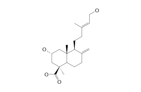 2-ALPHA-HYDROXYISOCUPRESSIC_ACID;2-ALPHA,15-DIHYDROXYLABDA-8-(17),13-(E)-DIEN-19-OIC_ACID