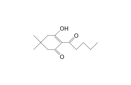 2-Cyclohexen-1-one, 3-hydroxy-5,5-dimethyl-2-(1-oxopentyl)-