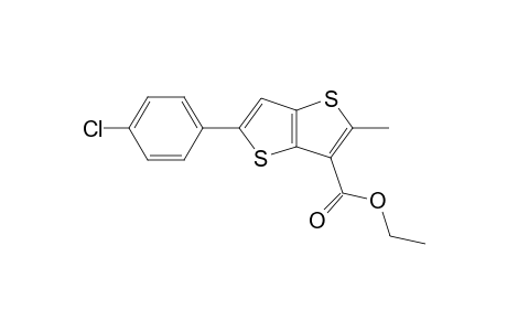 Ethyl 2-methyl-5-(4-chlorophenyl)thieno[3,2-b]thiophene-3-carboxylate