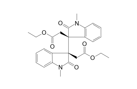 2-[(3R)-3-[(3R)-3-(2-ethoxy-2-keto-ethyl)-2-keto-1-methyl-indolin-3-yl]-2-keto-1-methyl-indolin-3-yl]acetic acid ethyl ester