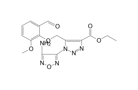 1-(4-amino-1,2,5-oxadiazol-3-yl)-5-[(2-formyl-6-methoxyphenoxy)methyl]-4-triazolecarboxylic acid ethyl ester