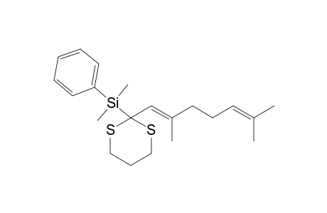 1,3-Dithiane, 2-(2,6-dimethylhepta-2,5-dienyl)-2-phenyldimethylsilyl-