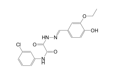 N-(3-Chlorophenyl)-2-[(2E)-2-(3-ethoxy-4-hydroxybenzylidene)hydrazino]-2-oxoacetamide